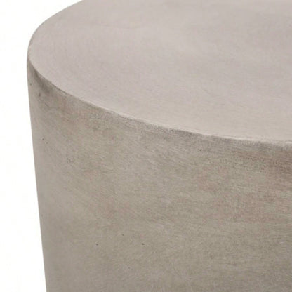 Outdoor LightWeight Concrete Side Table, Light Gray