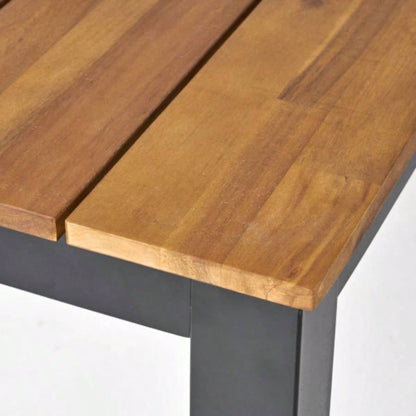 Rectangular Outdoor Dining Table, 71L Acacia Wood Patio Table, Outdoor Farmhouse Bistro Table Yard, Garden, Poolside, Deck