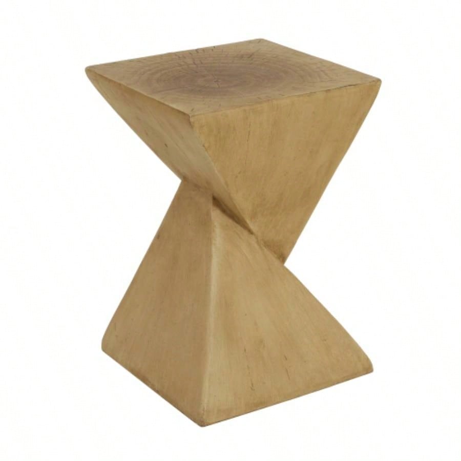 GEOMETRIC MGO SIDE TABLE, LIGHT NATURE COLOR