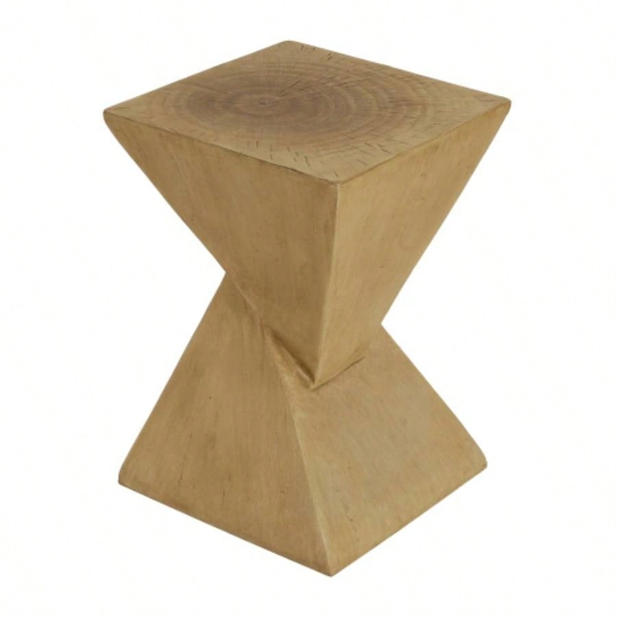 GEOMETRIC MGO SIDE TABLE, LIGHT NATURE COLOR