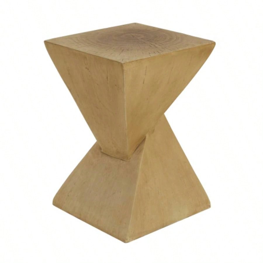GEOMETRIC MGO SIDE TABLE, LIGHT NATURE COLOR