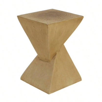 GEOMETRIC MGO SIDE TABLE, LIGHT NATURE COLOR