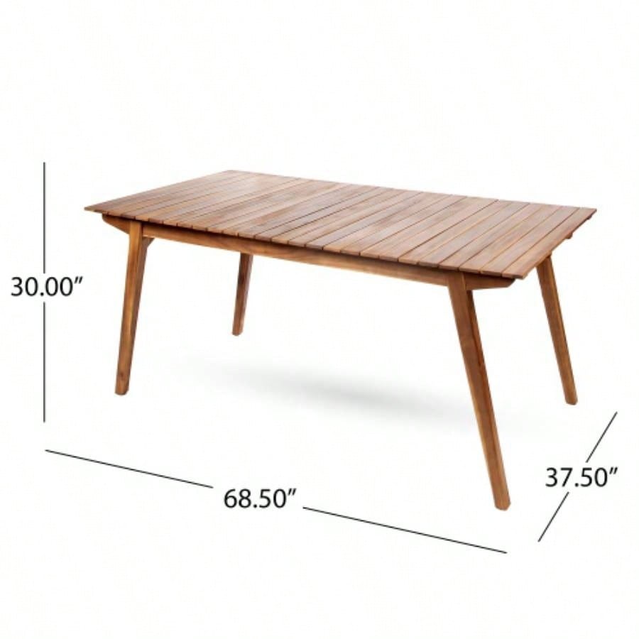 Outdoor 69 Solid Wood Dining Table