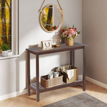 Acacia Wood Console Table, Entryway Living Longs Living Room, Indoor Outdoor Furniture