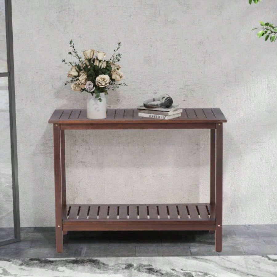 Acacia Wood Console Table, Entryway Living Longs Living Room, Indoor Outdoor Furniture