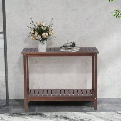 Acacia Wood Console Table, Entryway Living Longs Living Room, Indoor Outdoor Furniture