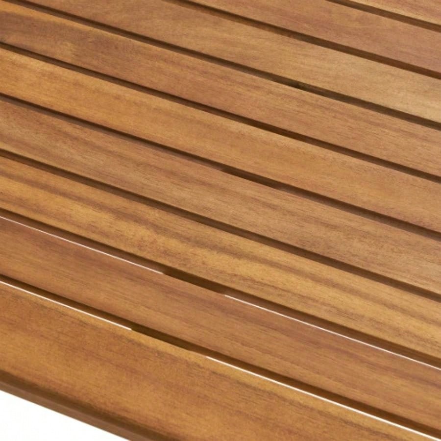 Outdoor Minimalist Acacia Wood Rectangle Bar Table - Teak