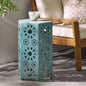 Galore 14 Side Table with Sunburst Cut Out Design, Green
