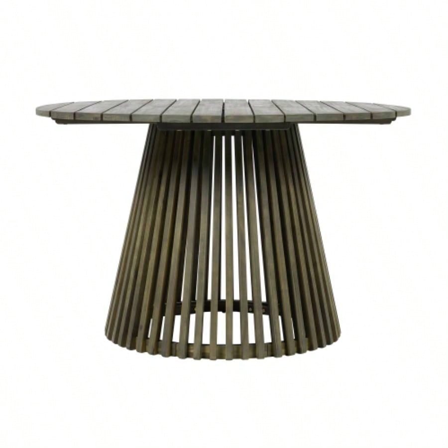 Outdoor Acacia Wood Patio Dining Table, 47.25 - inch - large round dining table, Backyard, Lawn, Balcony,