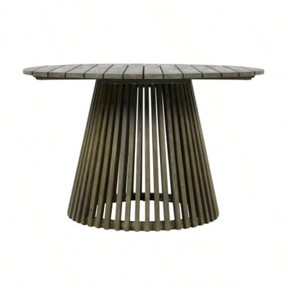 Outdoor Acacia Wood Patio Dining Table, 47.25 - inch - large round dining table, Backyard, Lawn, Balcony,