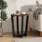 ACACIA SOLID WOOD SIDE TABLE, BROWN BLACK COLOR