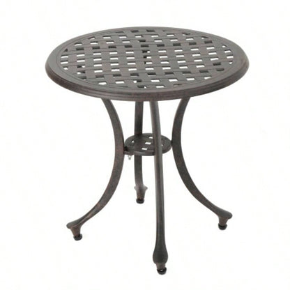 Outdoor 19 Cast Aluminum Side Table