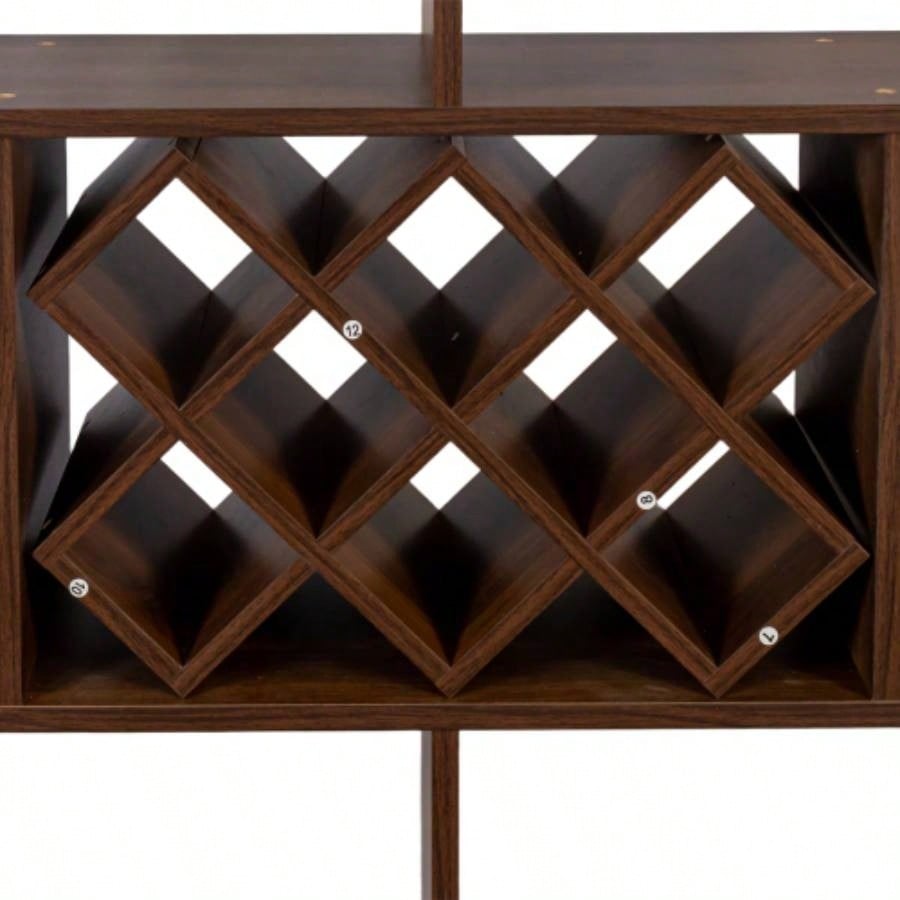 Large Wall Mounted 3 Tier Rustic Bottle Wine Rack, Multifunctional Wooden Wall Mounted Wine Rack, Storage Rack with Wine Glass Holder, mounted wall Storage winerack Rack Home Bar Dining Room Decor