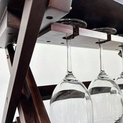 26 Bottles Freestanding wine rack, Wine Storage Rack, Freestanding Display Rack Kitchen, Pantry, Cellar, walnut