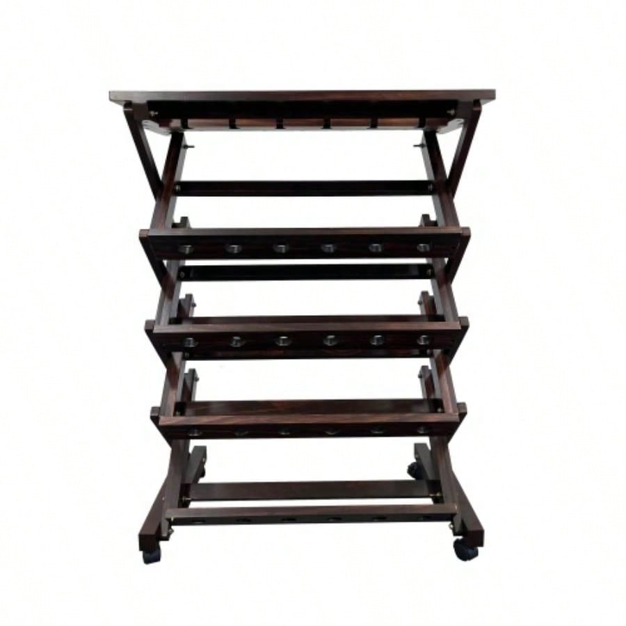 26 Bottles Freestanding wine rack, Wine Storage Rack, Freestanding Display Rack Kitchen, Pantry, Cellar, walnut