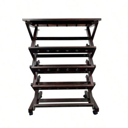 26 Bottles Freestanding wine rack, Wine Storage Rack, Freestanding Display Rack Kitchen, Pantry, Cellar, walnut