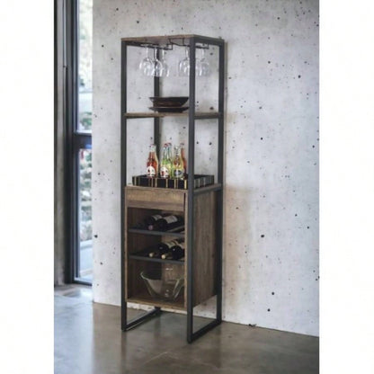 Narik Weathered Oak Wine Rack