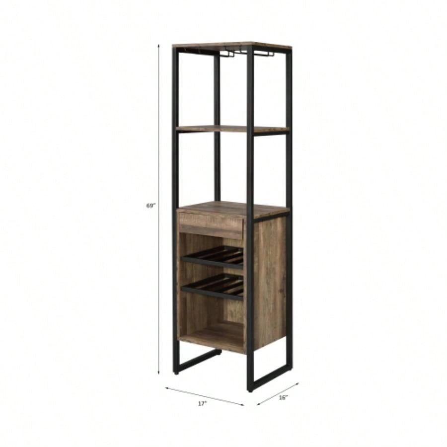 Narik Weathered Oak Wine Rack