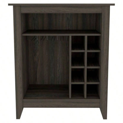 Bar Cabinet, One Open Drawer, One Open Shelf, Carbon Espresso
