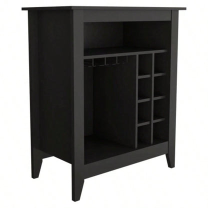 DEPOT E - SHOP Mojito Bar Cabinet, One Open Drawer, One Open Shelf, Black