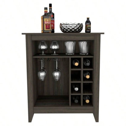 Bar Cabinet, One Open Drawer, One Open Shelf, Carbon Espresso