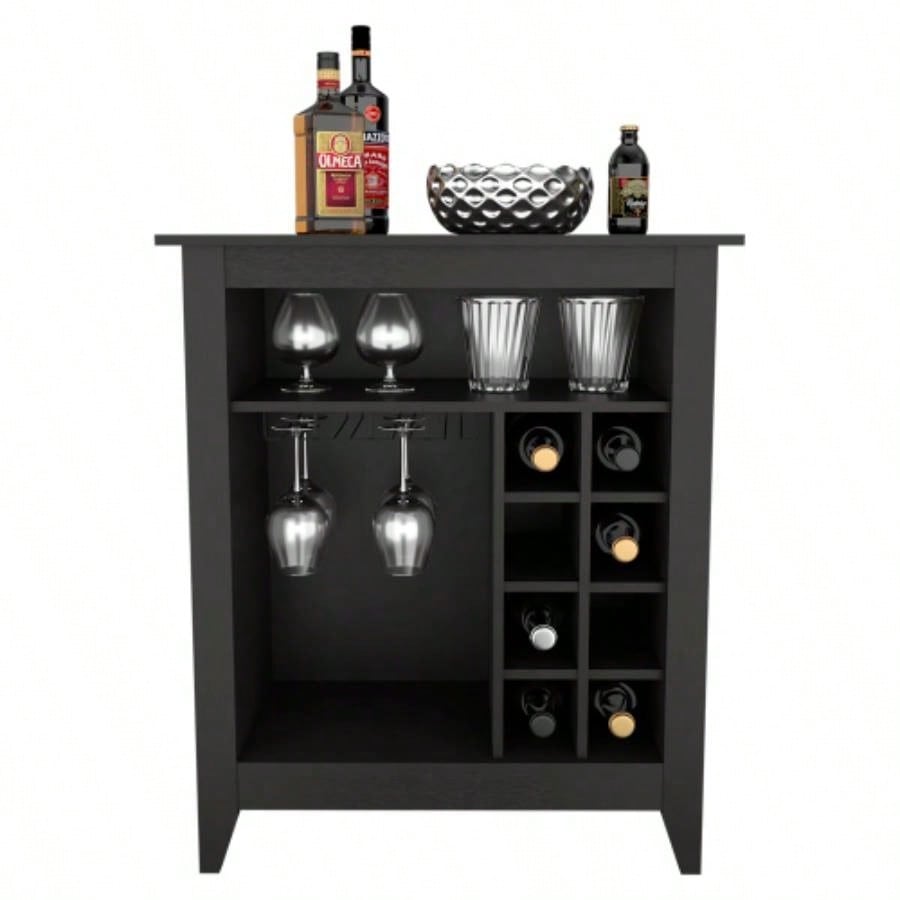 DEPOT E - SHOP Mojito Bar Cabinet, One Open Drawer, One Open Shelf, Black