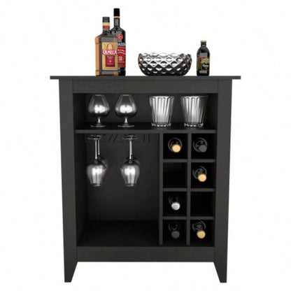 DEPOT E - SHOP Mojito Bar Cabinet, One Open Drawer, One Open Shelf, Black