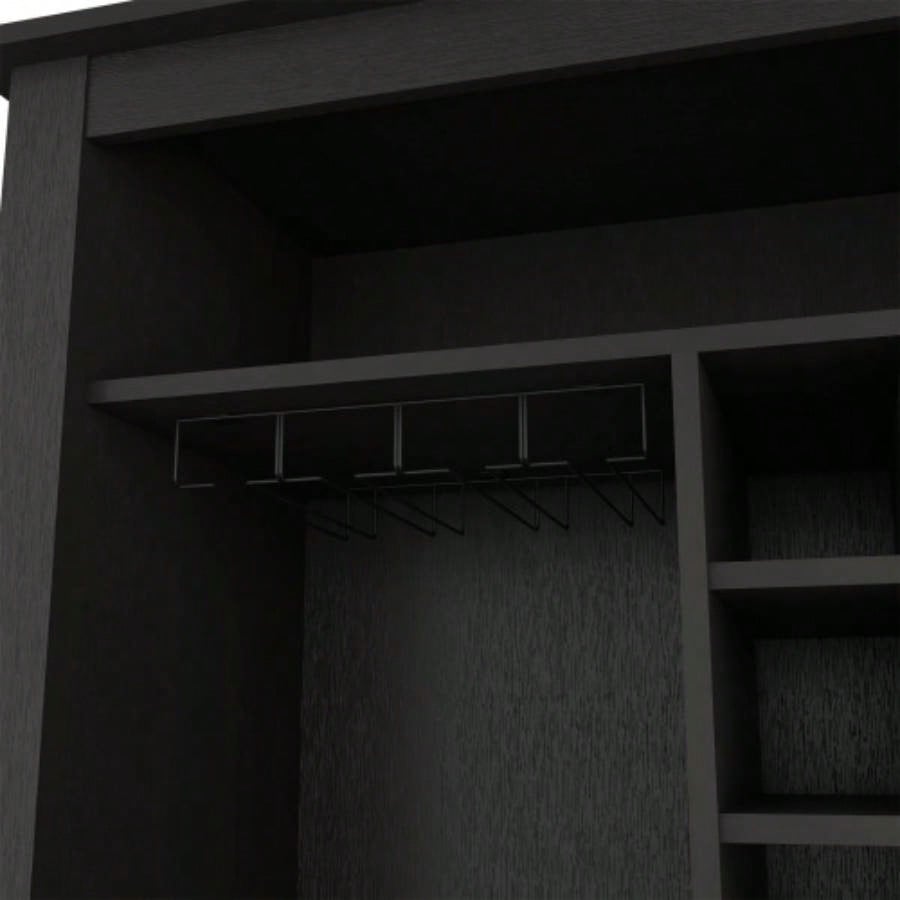 DEPOT E - SHOP Mojito Bar Cabinet, One Open Drawer, One Open Shelf, Black