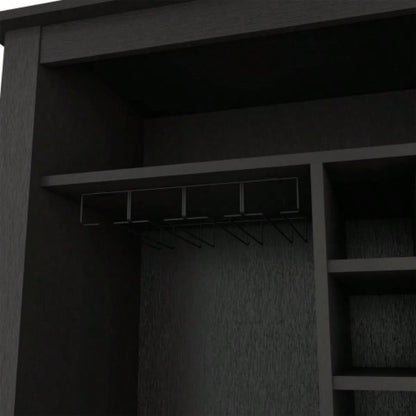 DEPOT E - SHOP Mojito Bar Cabinet, One Open Drawer, One Open Shelf, Black