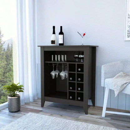 DEPOT E - SHOP Mojito Bar Cabinet, One Open Drawer, One Open Shelf, Black