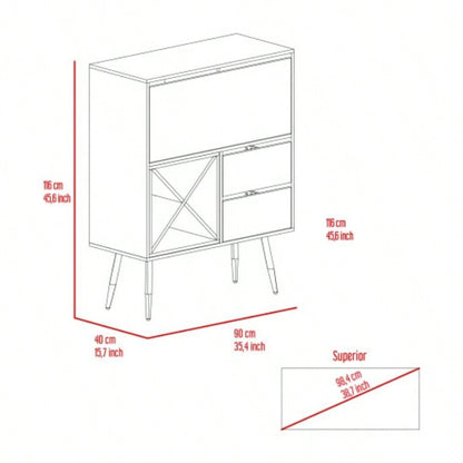 Orchid Bar, Two Drawers, Four Double Liquor Spaces, One Cabinet
