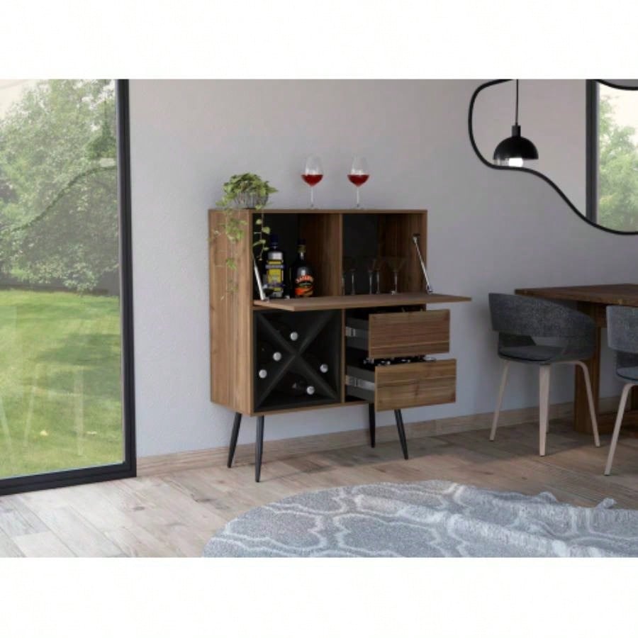 Orchid Bar, Two Drawers, Four Double Liquor Spaces, One Cabinet