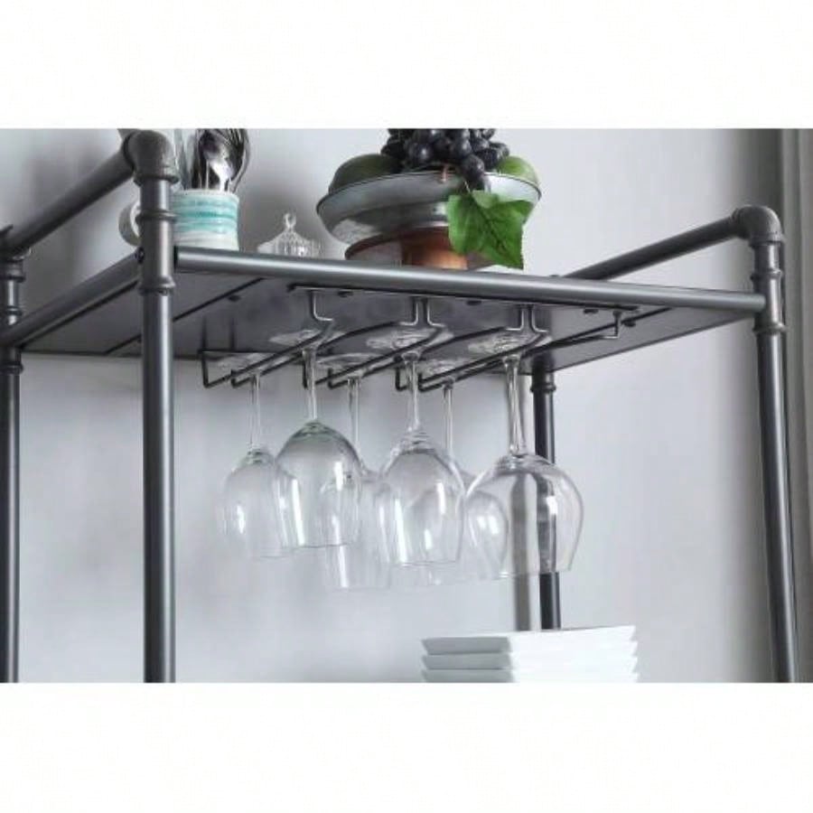 Antique Oak Sandy Gray Wine Rack