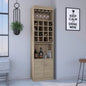 Being Kava Bar Cabinet, Double Door, Two Shelves, Sixteen Built - in Wine Rack - Light Pine