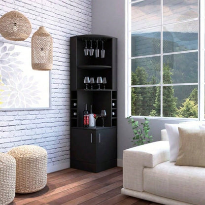 Being Kava Bar Cabinet, Double Door, Two Shelves, Sixteen Built - in Wine Rack - Light Pine