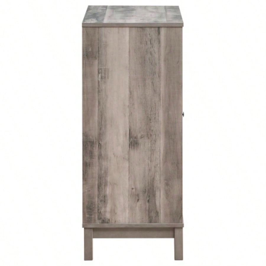 Weathered Acacia Wine Cabinet with 2 Doors