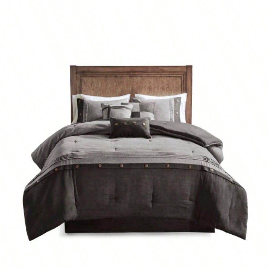 Piece Faux Suede Comforter Set King