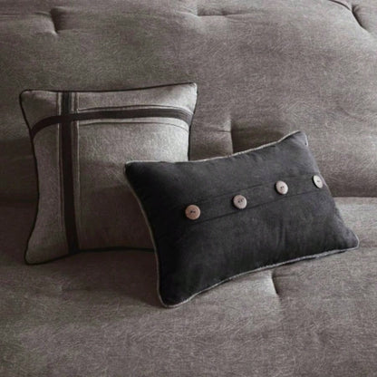 Piece Faux Suede Comforter Set King