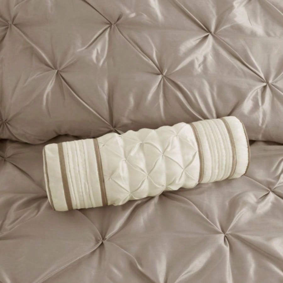 Piece Tufted Comforter Set Taupe King
