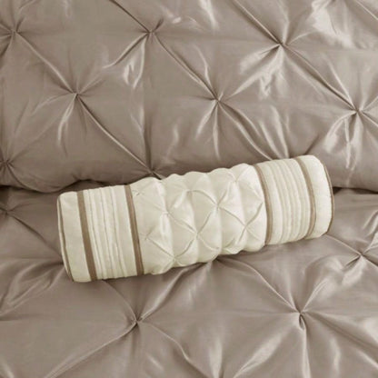 Piece Tufted Comforter Set Taupe King