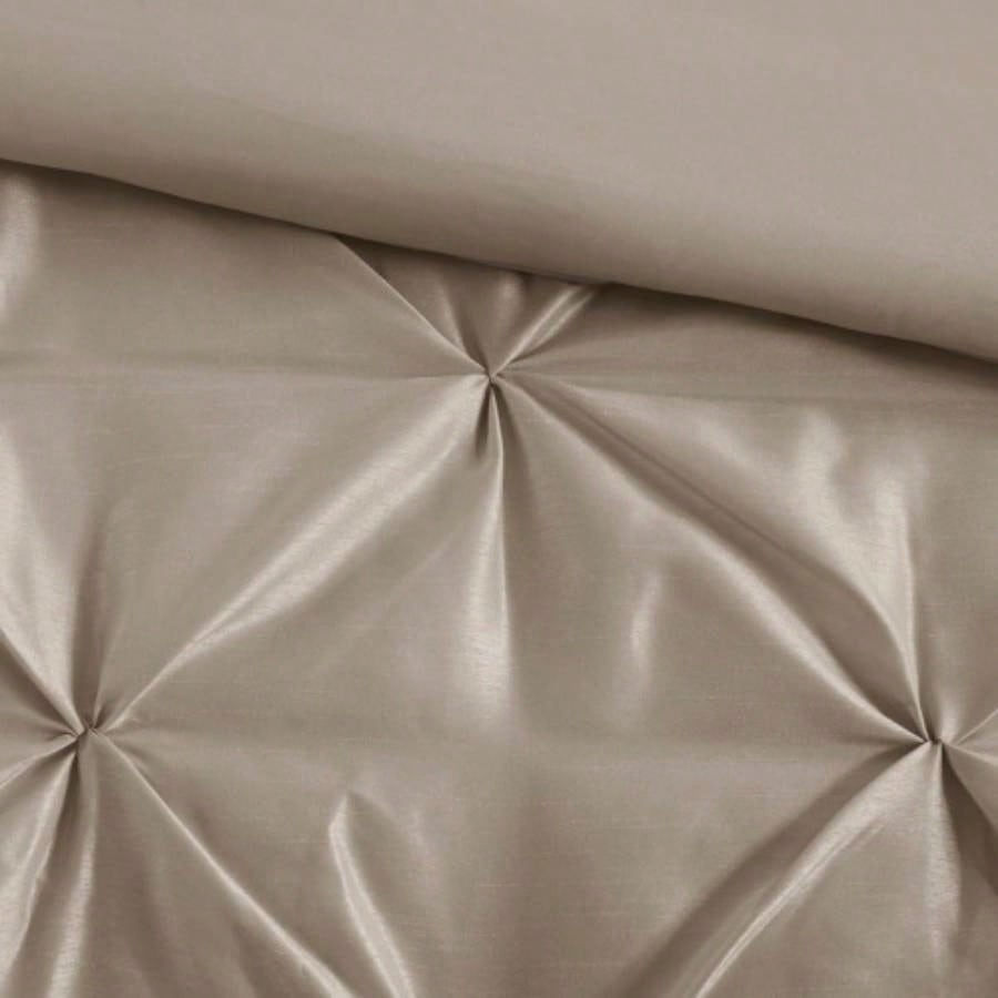 Piece Tufted Comforter Set Taupe King