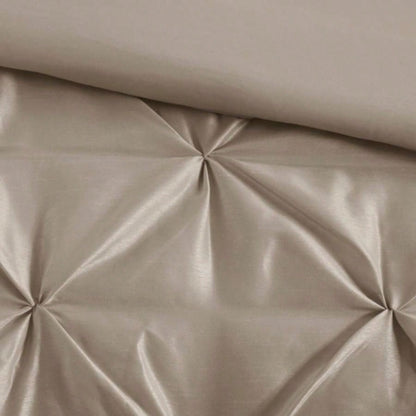 Piece Tufted Comforter Set Taupe King