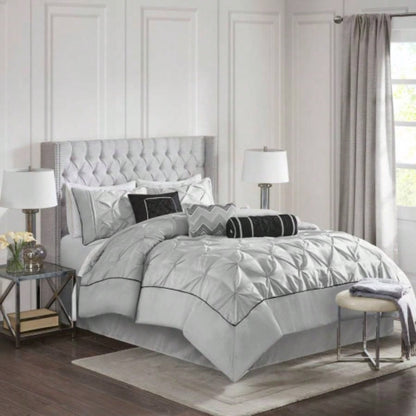 Piece Tufted Comforter Set Taupe King