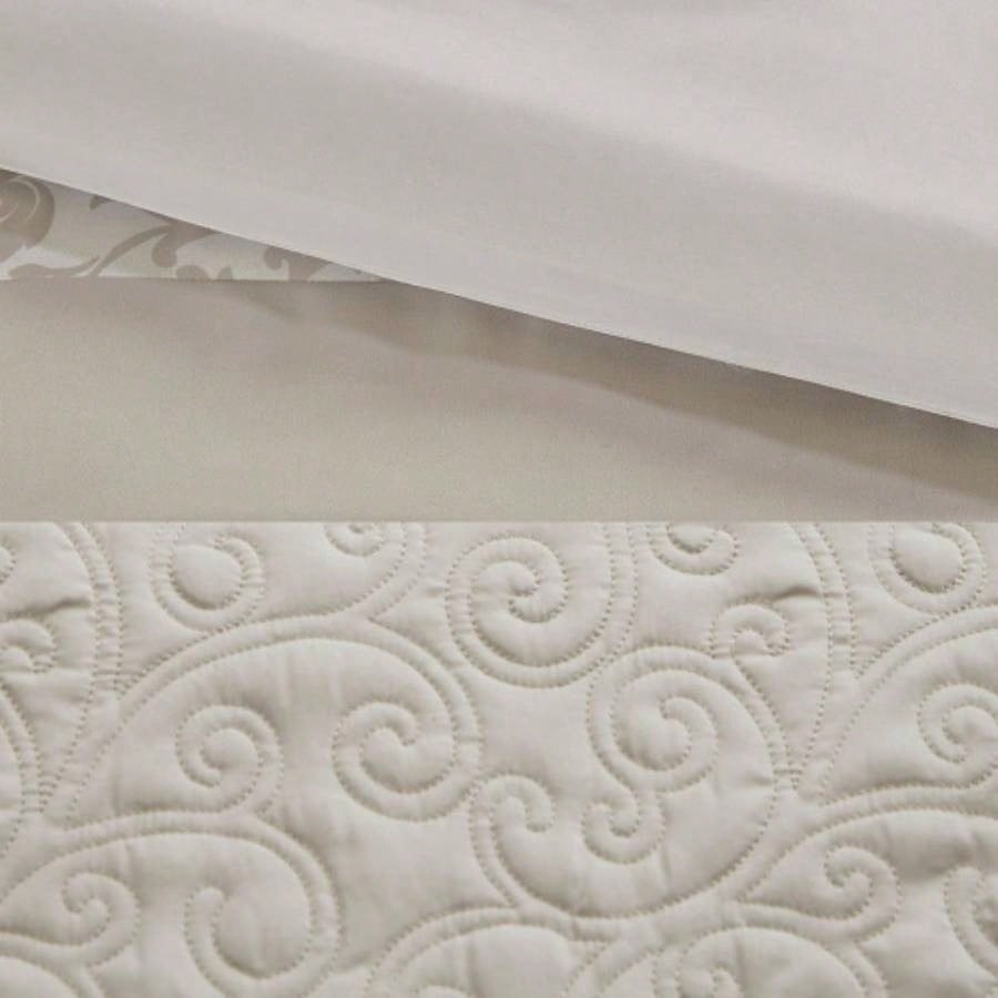 Embroidered 8 Piece Comforter Set Neutral