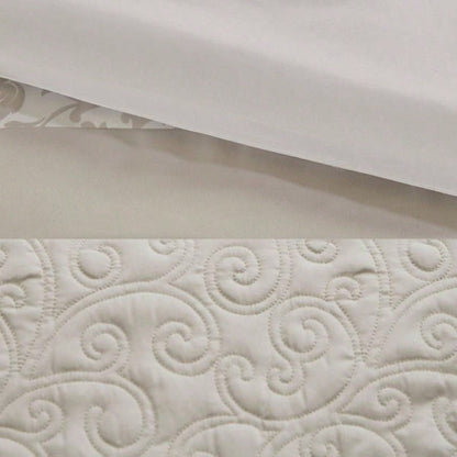 Embroidered 8 Piece Comforter Set Neutral King