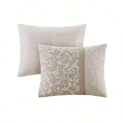 Embroidered 8 Piece Comforter Set Neutral