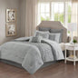 Embroidered 8 Piece Comforter Set Neutral King