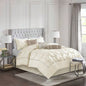 Piece Tufted Comforter Set Taupe King
