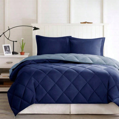 Full/ Scotchgard Quilting Reversible Down Comforter Set