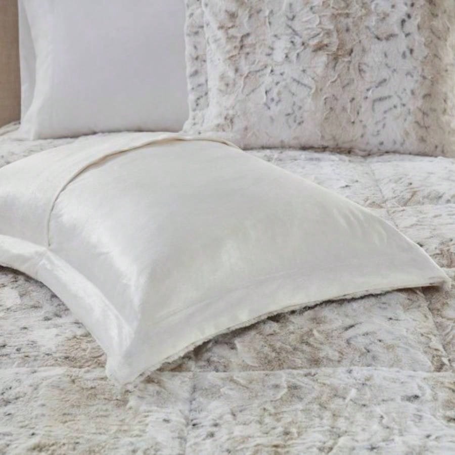 King 4PC Faux Fur Comforter Set